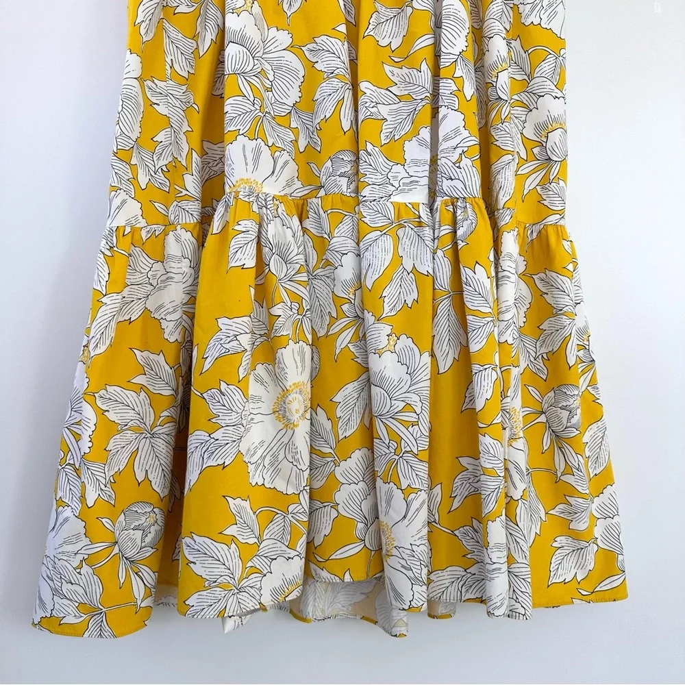 NEW Zara Yellow Summer Midi Dress w/ spaghetti straps - Picture 11 of 12
